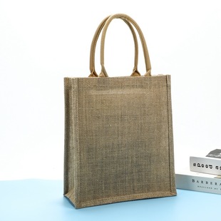 in stock unprinted linen bag custom printed logo tote bag linen jute shopping cotton linen tote bag custom