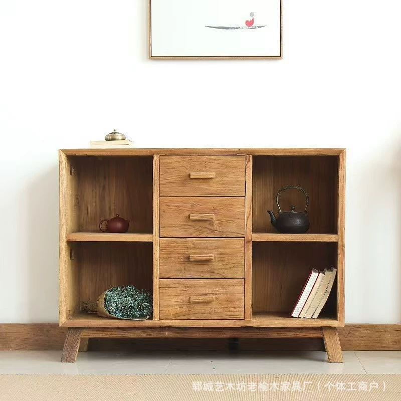 Новый китайский стиль старый вяза обеденный шкаф