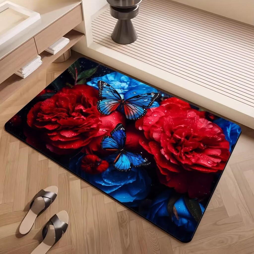 3d Flower Bath Rug Non-slip Absorbent Mat For Bathroom And Kitchen_voghion.com