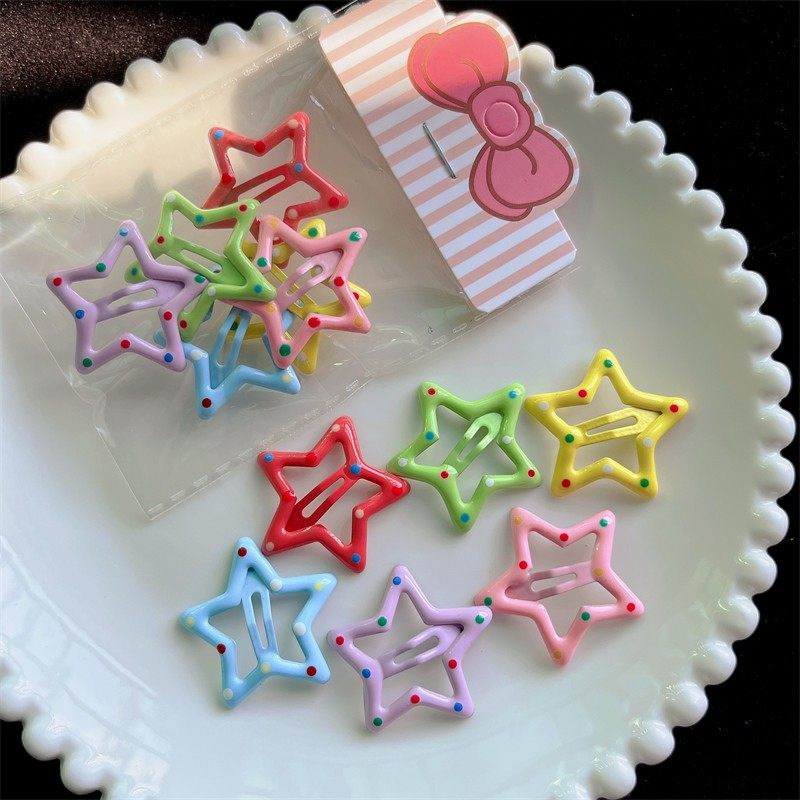 Estrellas de dopamina pinzas de cabello pentagonal pinzas de cabello de chiquita vitales princesa pinzas de cabello de peluche pinzas de cabello