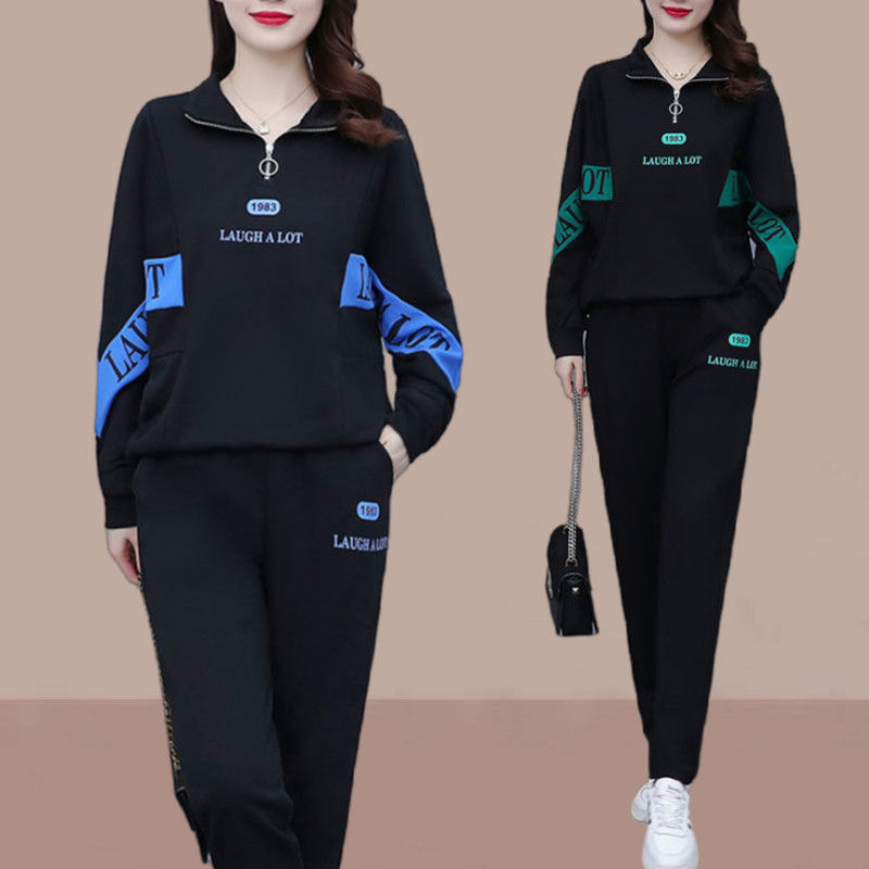 显瘦潮新款两件套运动套装女春秋大码韩版休闲季气质时尚宽松百搭|undefined
