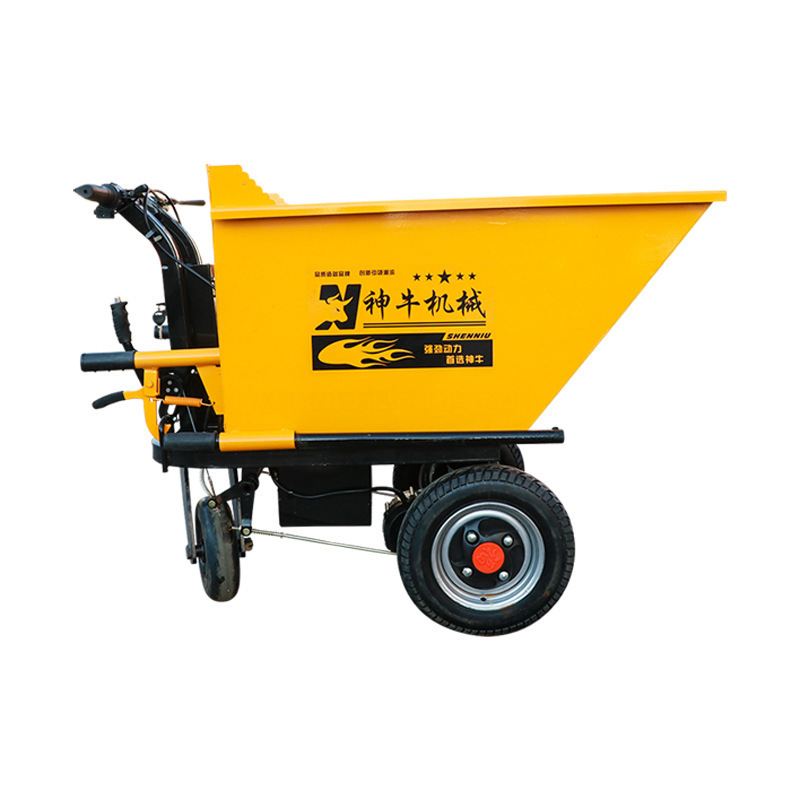 神牛 电动工程手推斜斗车 翻斗车 搬运车 黄色 800W-70型工具车神