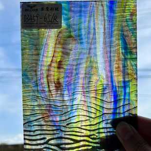 Factory Direct Colorful Water Pattern Embossed Glass Church Painted Mosaic Tiffany Lighting Art Glass