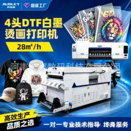 奥德利POD四头白墨烫画打印机水洗唛服装i3200 DTF printer烫画机
