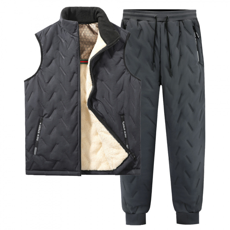 Chaleco gris + pantalón gris