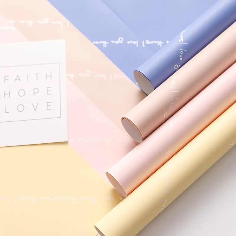 Fábrica de fiestas de flores nuevo papel de embalaje de flores de flor florista de flores de alto lujo papel de embalaje de regalos