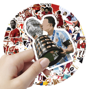 100 new 2022 Qatar World Cup football star stickers waterproof mobile phone car computer stickers
