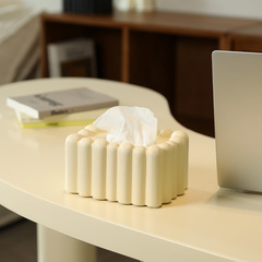 ins creative tissue box simple cream style tissue box living room household ceramic napkin box decoration ornaments