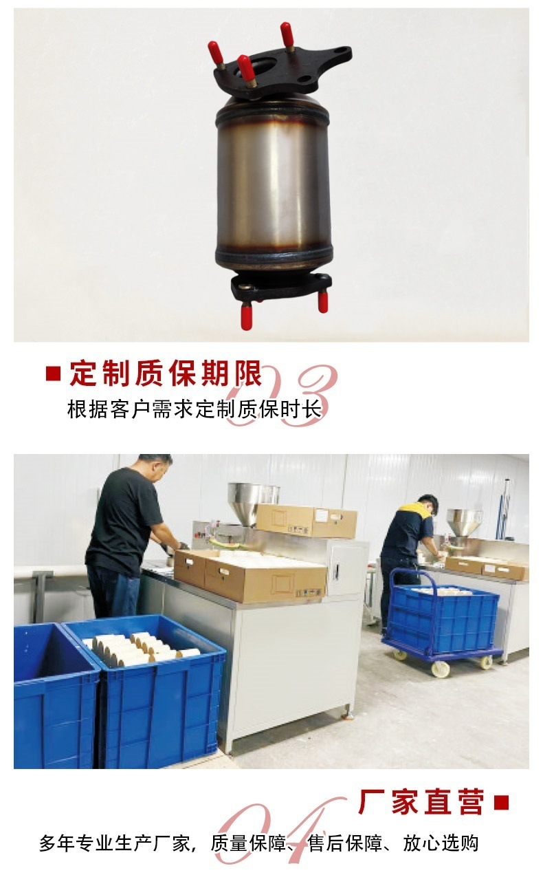 Three-Way Catalytic Car Exhaust Accessories Are Suitable for European, Three, European, Four, European, Five, and Six Rows of Standard Exhaust Pipe