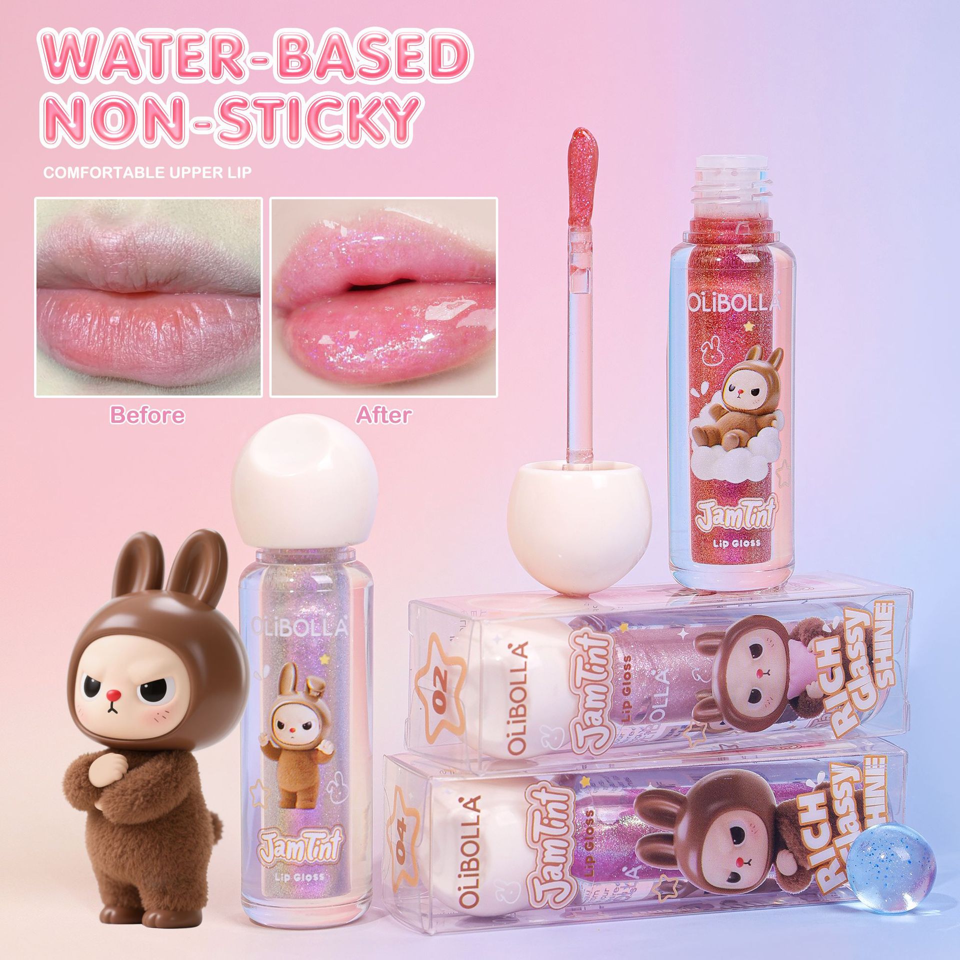 Esmalte labial brillante de lápido de lápido brillante de lápido brillante
