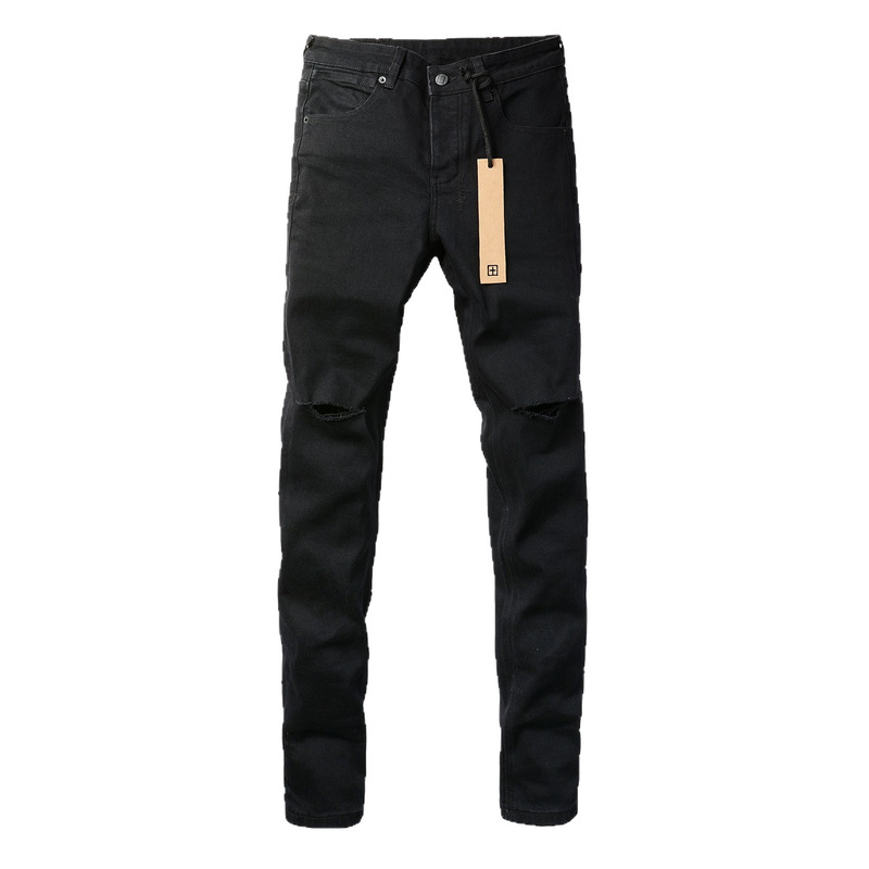 貿易メンズ ジーンズ ksubi ジーンズ メンズ スリムフィット 小足 トレンド ブランド リップド パッチ TEMU ジーンズ 3005|undefined