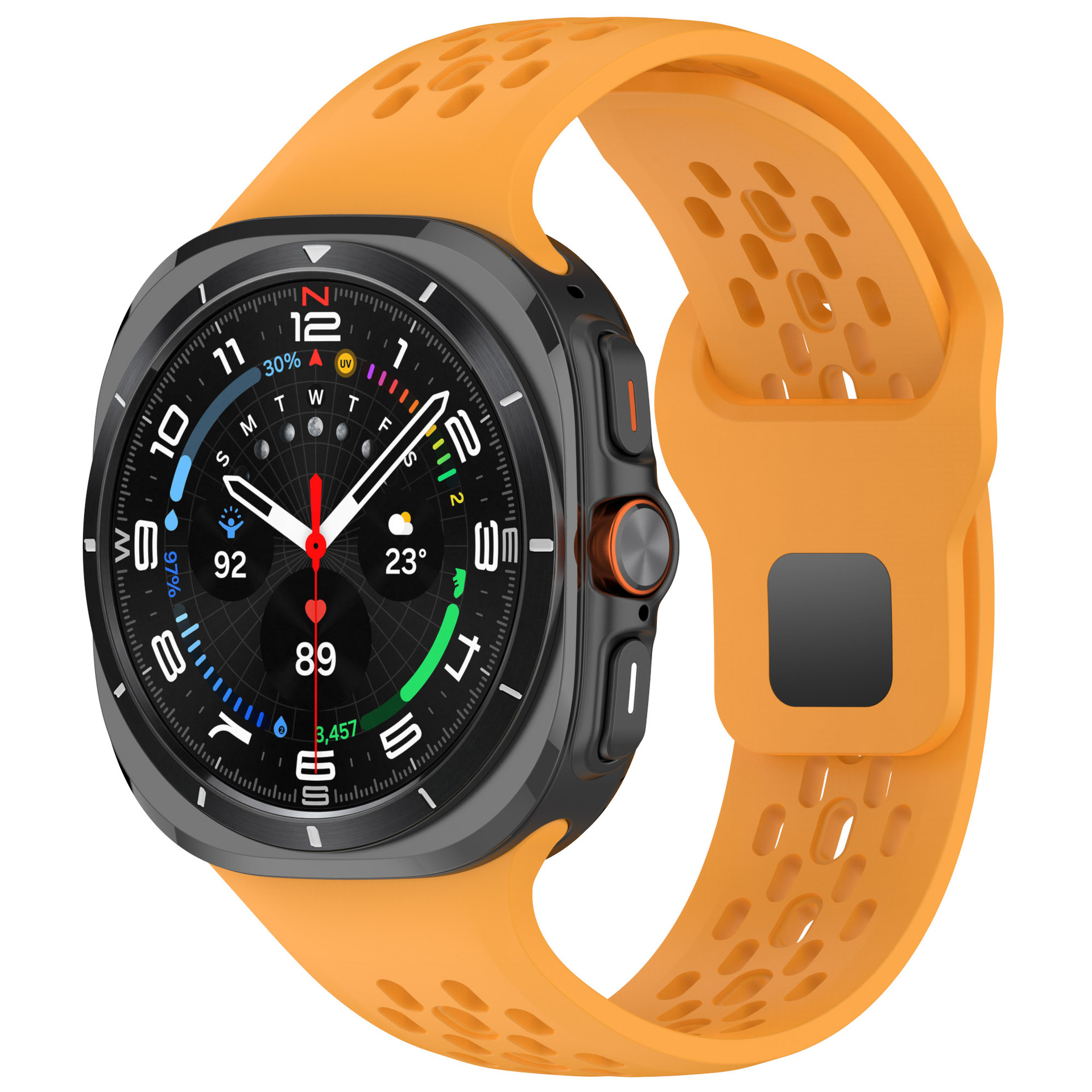 Suitable for the 47mm perforated sports breathable silicone replaceable watch strap of Samsung Galaxy watch7 ultra undefined