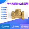 PPR黃銅臥式止回閥PPR20-63自來水管道配件雙活接熱熔單向逆止閥