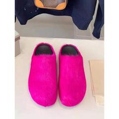 跨境New Fluffy Slip On Slippers Autumn Winter Thick Bottom