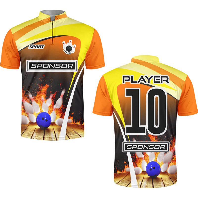 Sublimation Full-Print Custom Bowling Shirt, Quick-Dry Sports Polo Shirt, Half-Open Golf Shirt, Bowling Shirt Sublimation Full-Print Custom Bowling Shirt, Quick-Dry Sports Polo Shirt, Half-Open Golf Shirt, Bowling Shirt