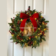 圣诞礼物圣诞花环50-80CM门挂橱窗酒店商场前台室内室外创意挂件