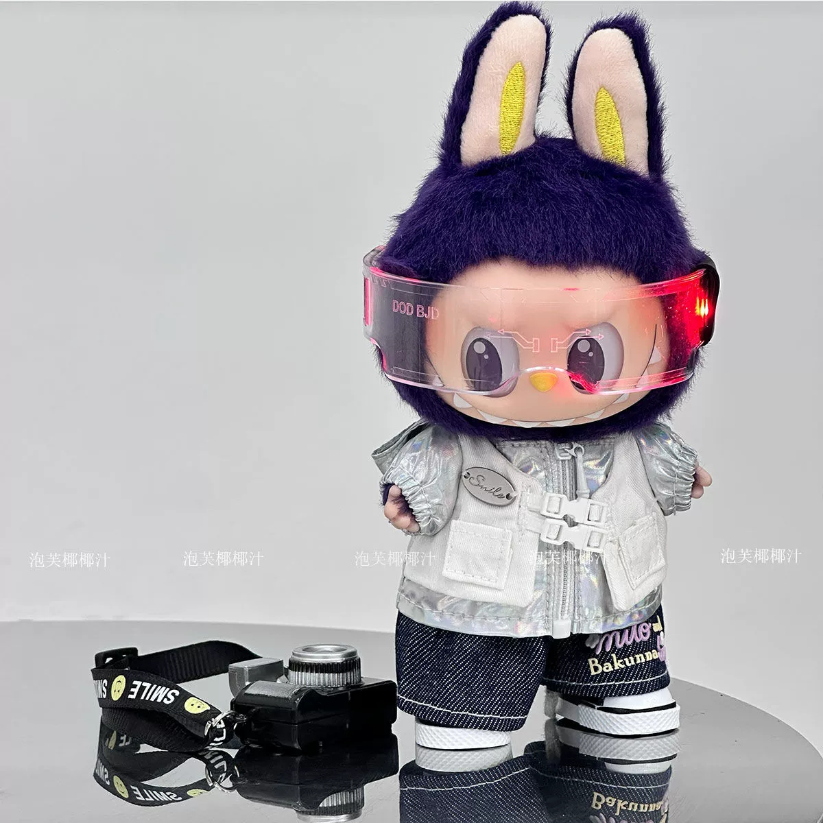 Одежда для куклы Labubu 17 см, одежда для кукол первого и третьего поколения, стоячая одежда для кукол Xiaomi Milan, виниловая одежда для кукол, модный лазерный костюм