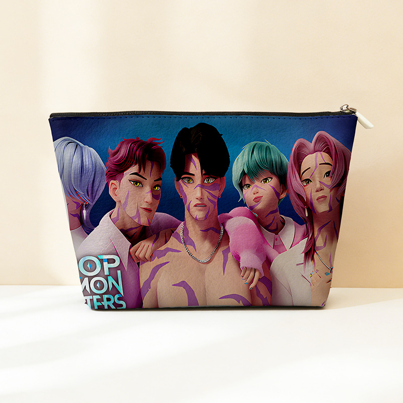 Explosión transfronteriza PU cuero caza de brujas bolsa de almacenamiento impermeable bolsa de maquillaje portátil bolsa de almacenamiento con cremallera bolsa pequeña