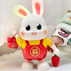 ネットの赤い同タイプの電動ダンスのウサギの赤ちゃんの小さい福のウサギは頭を上げて子供の益智の贈り物のおもちゃを訓練します。