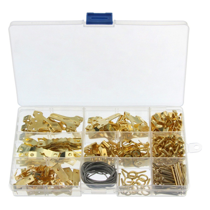 Marco DE FOTOS gancho 282 UNIDS en caja de Oro de estilo Europeo marco traceless clavo gancho de metal gancho de pared accesorios traje