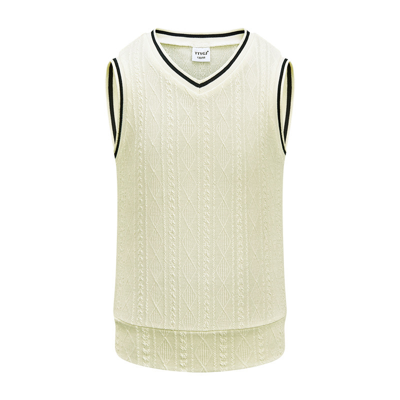 New Golf Boys' and Girls' knitted vest spring, autumn and winter preppy style V-neck Japanese sweater small Waistcoat Vest New Golf Boys' and Girls' knitted vest spring, autumn and winter preppy style V-neck Japanese sweater small Waistcoat Vest