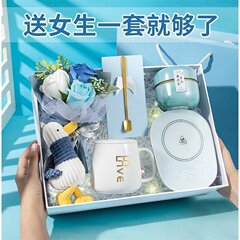 ファッションのハイエンドプレゼントは、彼女の先生の暖かいカップの花茶セットをプレゼントします