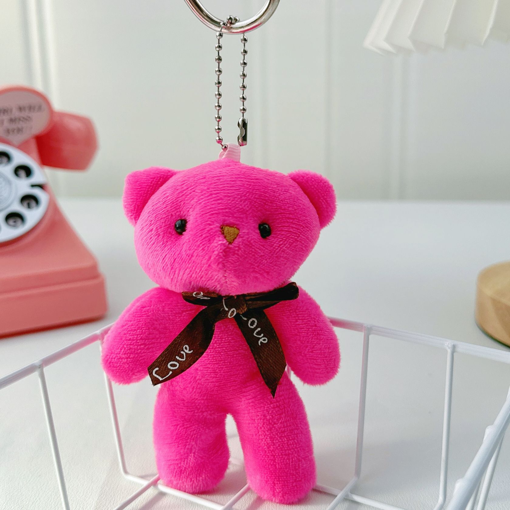 Muñeca de oso de peluche transfronterizo, muñeca de oso de una pieza de felpa, colgante, muñeca de oso, muñeca, juguete al por mayor, mini