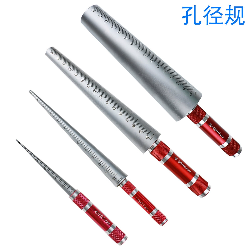 Калибр для измерения отверстий Etopoo, конический, 7/15/30/45 мм, из нержавеющей стали, цельный, оптовая продажа