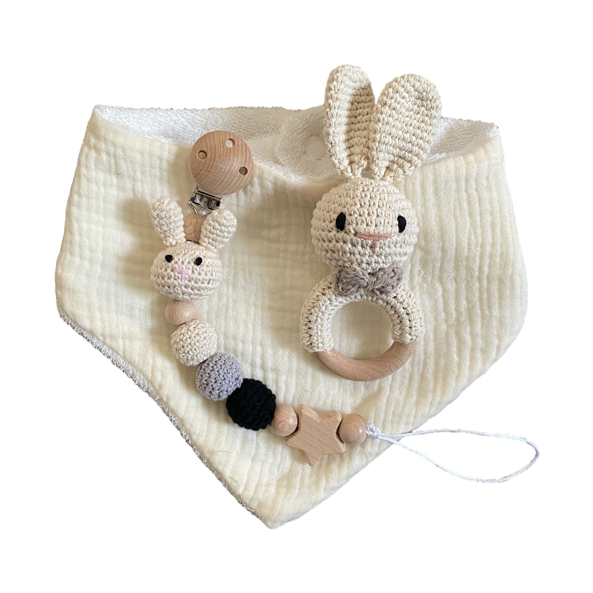 Toalla de bolsa de bebé Caja de regalo de nacimiento Toalla de cuidado de bebé Juego de sonajero Bebé recién nacido Juguete de bebé Nuevo