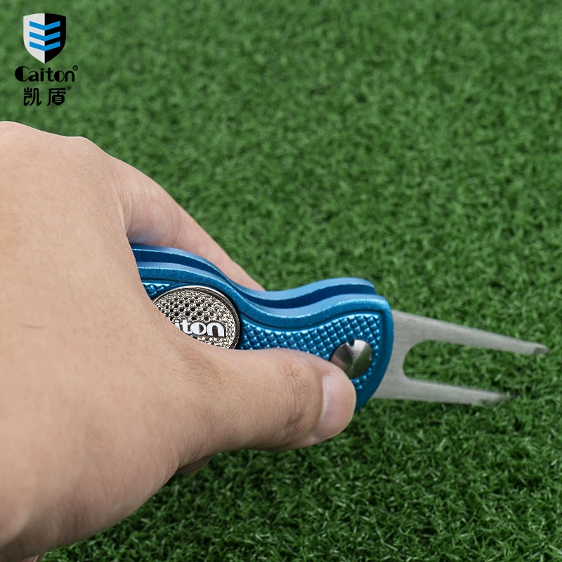 Golf folding greens fork telescopic spring greens fork colorful retractable golf supplies greens repair