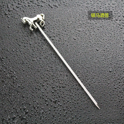 304 de acero inoxidable ensalada vino cóctel aguja decorativa animal fruta palo transfronteriza con una variedad de ventas directas de la fábrica