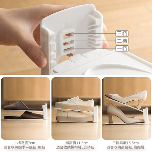 Manufacturer shoe rack space-saving double-layer shoe bracket adjustable shoe storage rack shoe cabinet layered partition storage rack