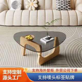 北欧家用茶几小户型现代简约玻璃茶几网红钢化玻璃茶桌跨境外贸