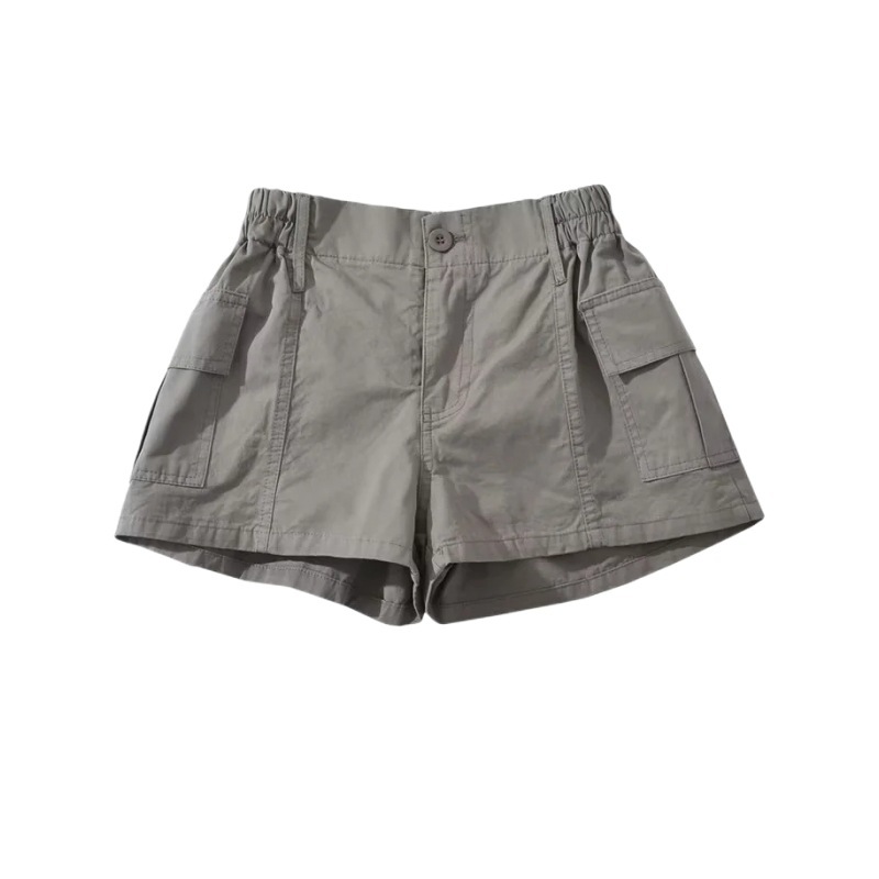 308g Weight Shorts Pants Length Cotton Fabric Type High Waist Waist Line Casual Pants, Cargo Pants, Shorts Pants Type Inelastic Elasticity Daily Occasion Regular Fit Fit Type Solid Color Pattern Summer Season Women's Gender Streetwear Style Women's Daily Streetwear Solid Color Shorts Casual Pants Cargo Pants Shorts 1