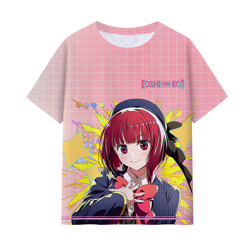 The child I pushed the child digital printing 3dt animation aimed at Hoshino love peripheral short -sleeved shirt couple men and women clothes 5