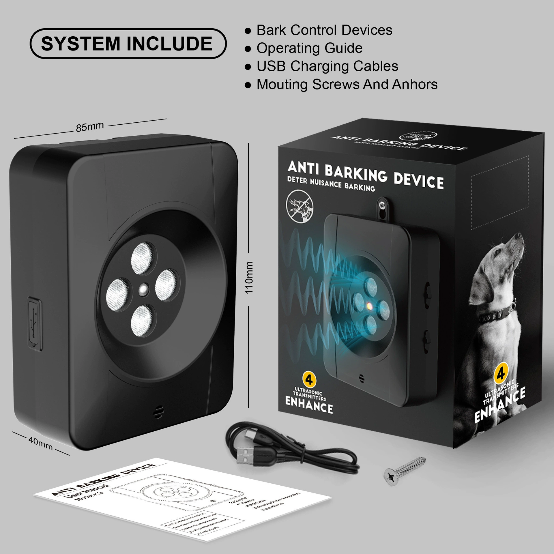 24 ультразвуковое устройство для остановки лая Репеллент для Собак Открытый противошумный лай собаки автоматическое устройство для остановки лая трансграничное эксклюзивное