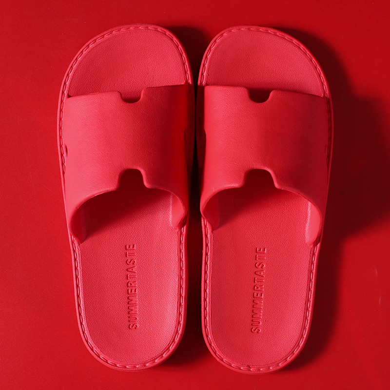 Jingchen Shoes の新しい女性用スリッパ、夏の家庭用、シンプルなバスルーム入浴用、男性用滑り止めカップル屋内サンダル|undefined