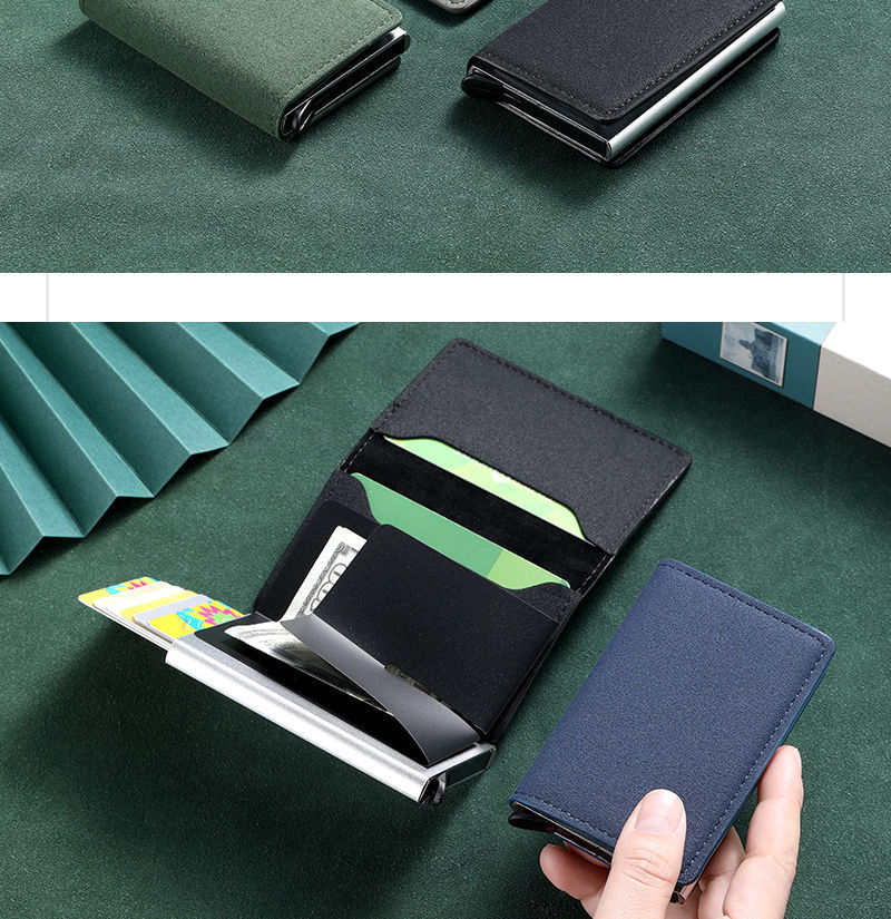 Rfid Blocking Automatic Ejector Wallet For Men And Women_voghion.com