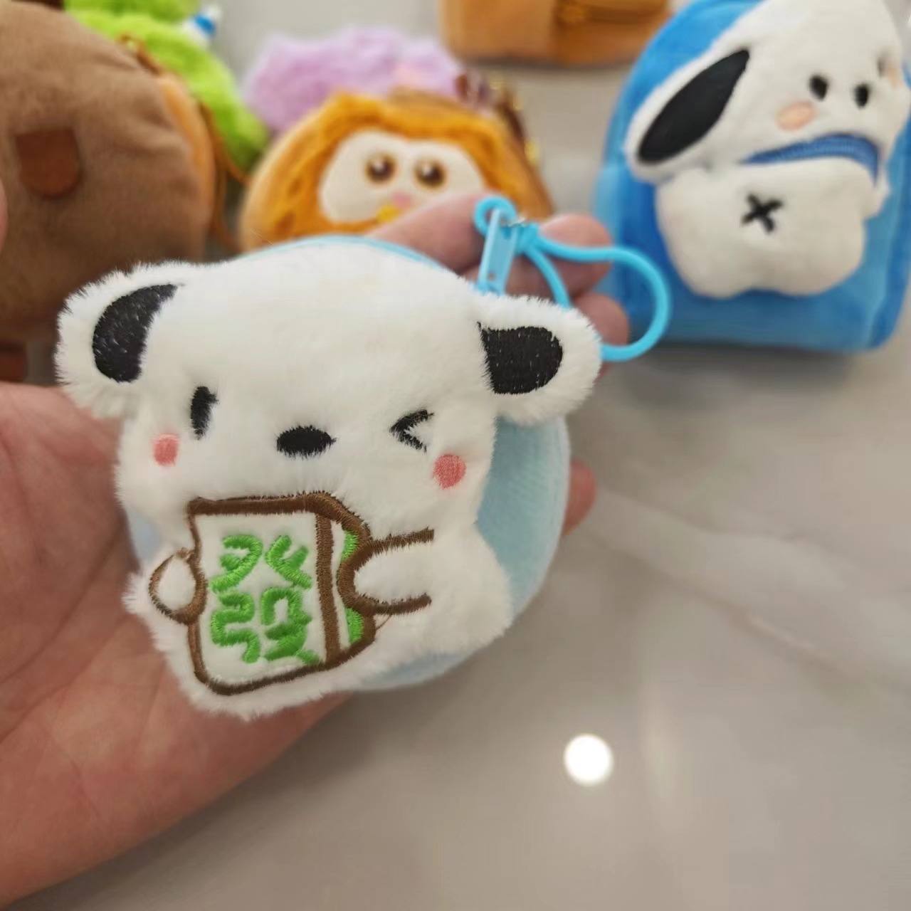 Little white dog-round bag