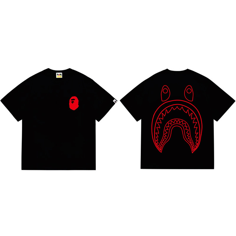 Japanese Trendy Brand Bape New Summer Round-Neck Street Fashion Top Authentic Version Ape Loose Fashion Pure Cotton T-Shirt