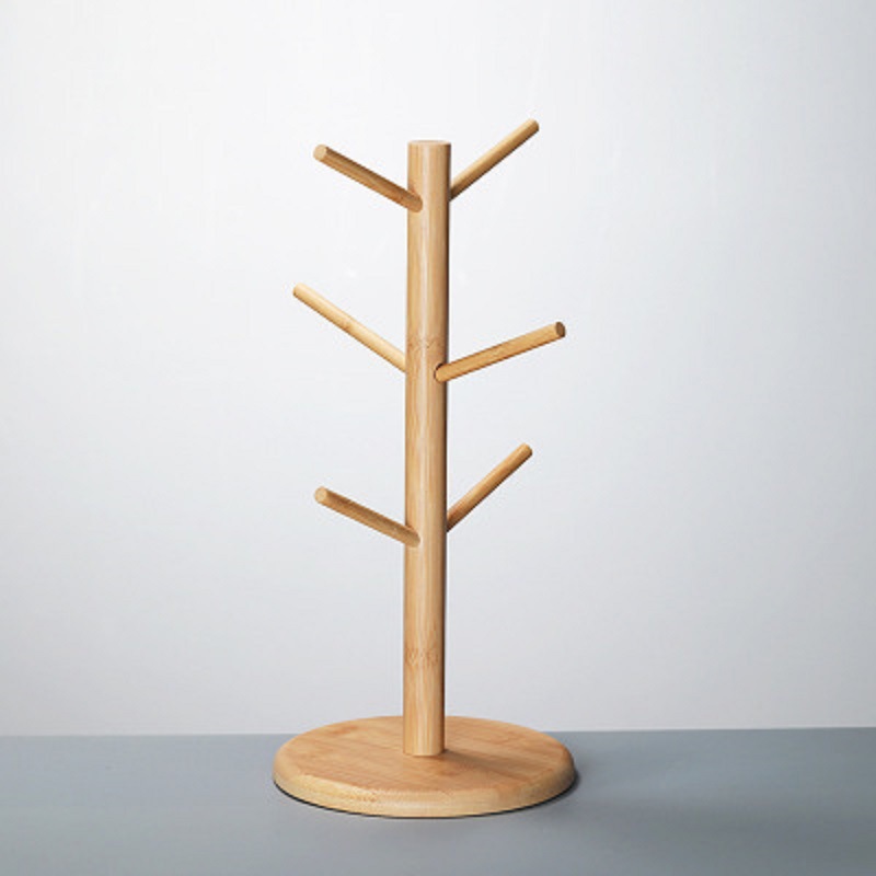 Jujiajia portavasos de madera estante de almacenamiento creativo titular de la taza de agua titular de la taza de té boca abajo titular de la taza de drenaje rack