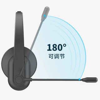 跨境批发头戴式有线话务耳机客服耳麦3.5转USB静音控制器手机电脑