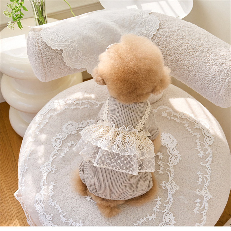 Spring and Summer Pet Clothes Puppy Teddy Pomeranian Poodle Cat Waffle Lace Biped Clothes Small Dogs Spring and Summer Pet Clothes Puppy Teddy Pomeranian Poodle Cat Waffle Lace Biped Clothes Small Dogs