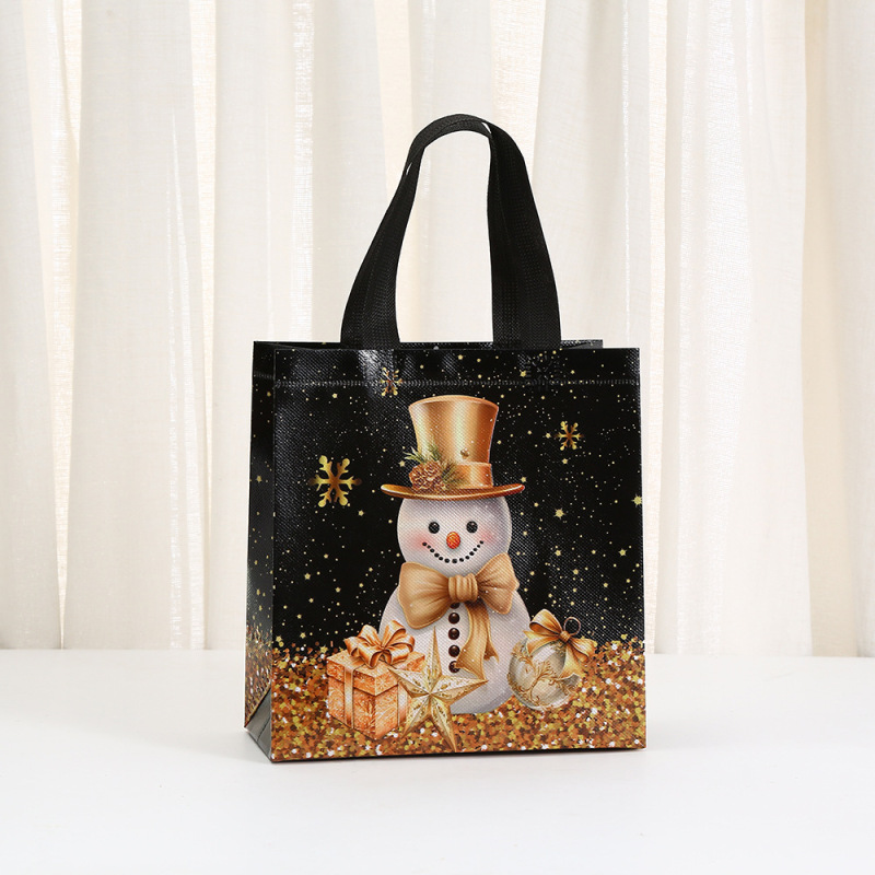 クリスマスキャンディギフト包装袋絶妙なプリントハンドバッグ不織布ショッピングギフトバッグ|undefined