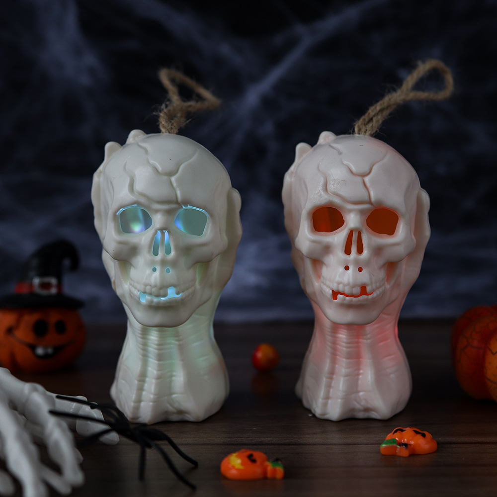 Transfronterizos de Halloween nuevos productos de decoración de vacaciones accesorios de mano captura fantasma lámpara LED vela electrónica lámpara de mesa pendular