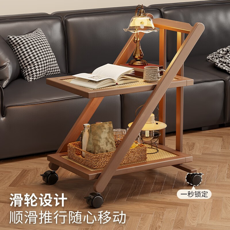 可移动边几小桌子沙发侧边柜茶几2025新款床头桌茶台餐车客厅推车|undefined