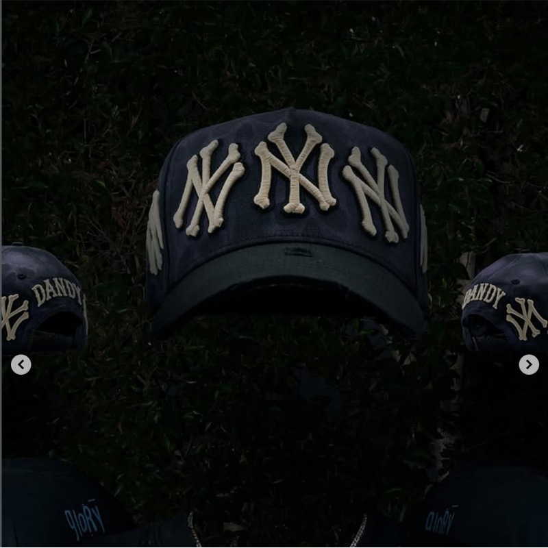 Tendencia transfronteriza hip hop Dandy Dandy sombrero con letras de diamante sombrero de pato doblado a lo largo del sombrero de béisbol image 178