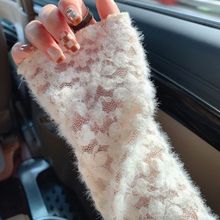 水溶磨毛蕾丝打底衫女秋冬新款洋气网纱长袖内搭打底纯欲上衣