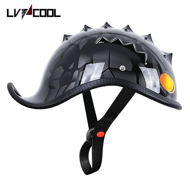 Fábrica de cascos de comercio exterior personalizados OEM Personalización de medio casco retro locomotora casco de pala casco de botella eléctrica