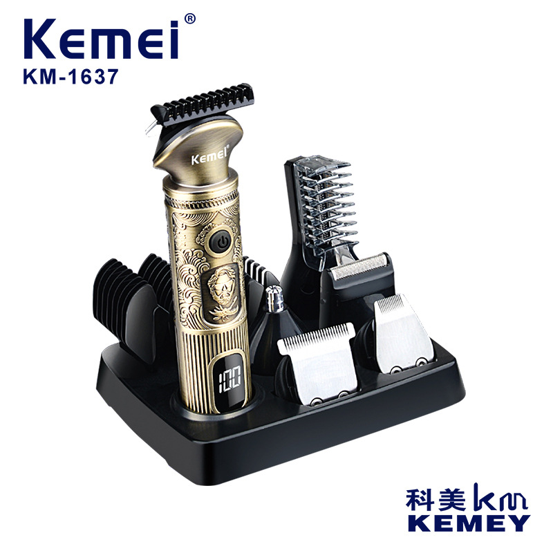 Kemei Retro tijeras eléctricas de corte de corte digital tijeras eléctricas de corte de corte de corte multifuncional set KM - 1637